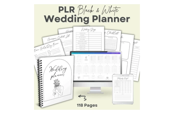 PLR Wedding Planner in Black and White